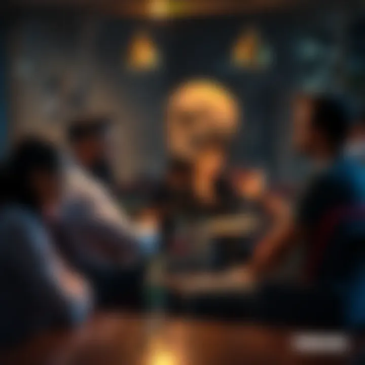 A group of people sharing ideas about important social issues in a casual setting