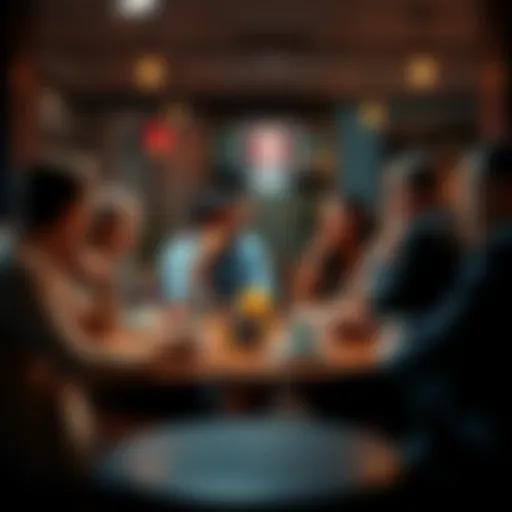 People sitting around a table engaging in a lively conversation about what seems silly and serious