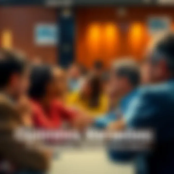 People sharing their thoughts in a forum setting, showing various perspectives on a topic.