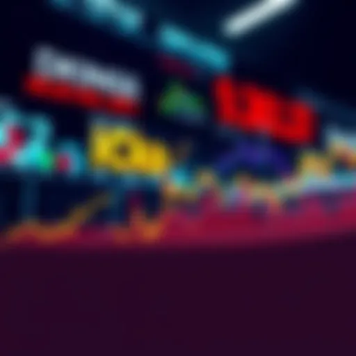 A graph showing DKNG stock trends and upcoming events like Super Bowl and March Madness