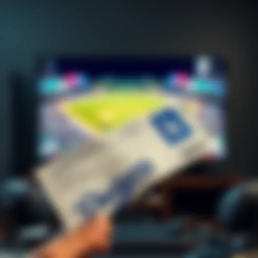 A MLB betting ticket in front of a Dodgers game on TV, symbolizing a betting decision