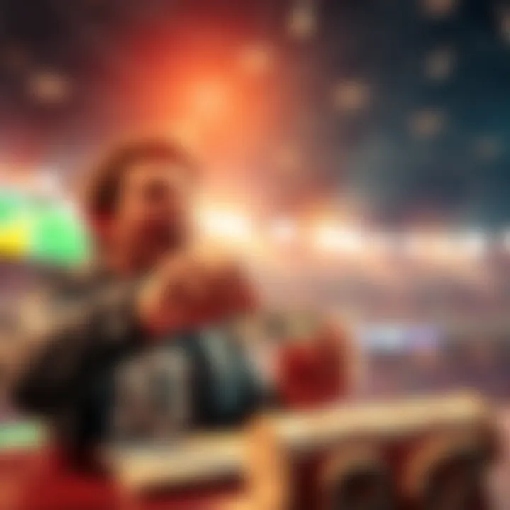 A person placing a small bet of one dollar on a sports game, showing excitement