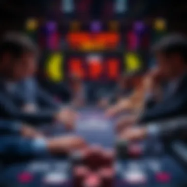 Players at a poker table focused on a Double Board Bomb Pot game in PLO with six cards