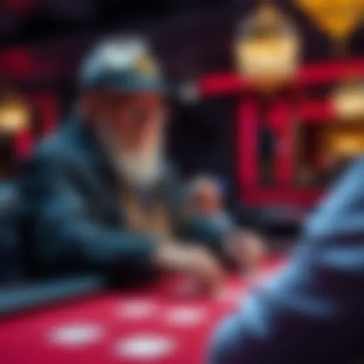 Doyle Brunson, the God of Poker, engaged in a live poker game at GGPoker, sharing his voice with players for an immersive experience.