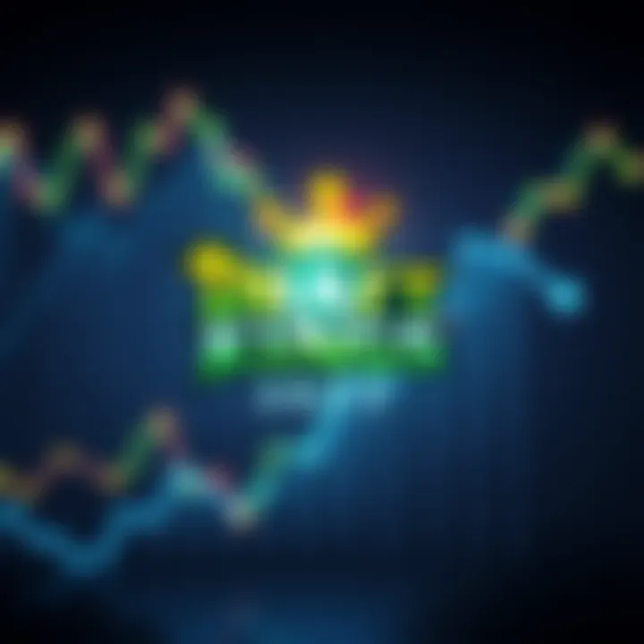 DraftKings logo with financial graphs showing growth and profit