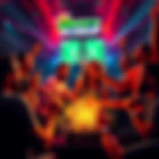 People celebrating their winnings at the DraftKings Full Court Draw event, showcasing excitement and prizes