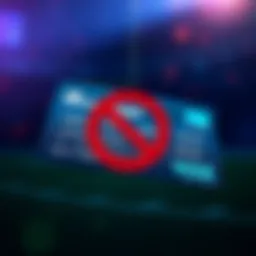 A graphic showing a debit card with a crossed-out symbol over it, representing the missing withdrawal option on DraftKings.