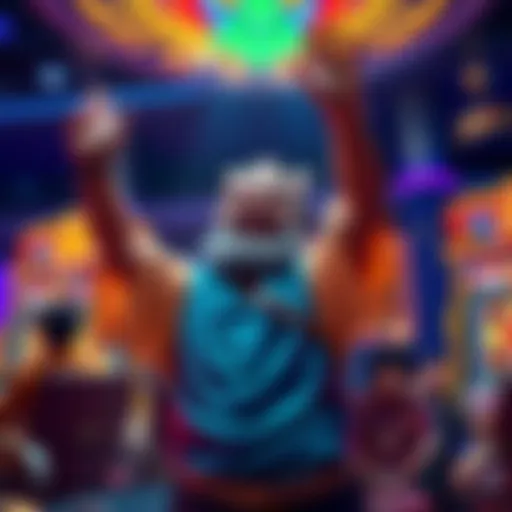 Player celebrates big win in Dragon Link A joyful player celebrating a major win at the Genghis Khan slot machine in Dragon Link game