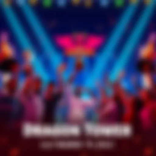 A group of people celebrating their victory at Dragon Tower, displaying trophies and cheering.