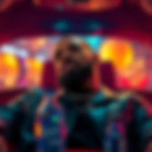 Drake surrounded by luxury items and enjoying life to the fullest