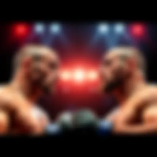 Dricus Du Plessis and Khamzat Chimaev face off in the octagon during UFC 319 in Chicago