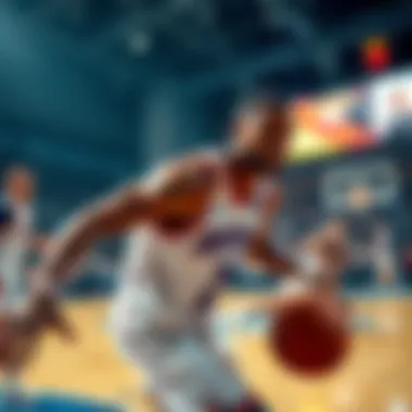 Duren showing impressive skills on the court during the third quarter of the game before his ejection