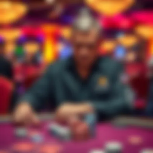 Dutch Boyd playing poker at the WSOP, showcasing his chip tricks and focused expression