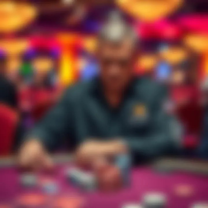 Dutch Boyd playing poker at the WSOP, showcasing his chip tricks and focused expression