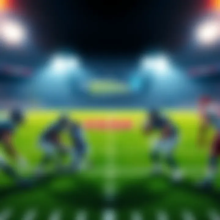 Eagles and Giants players on the field during an NFL game