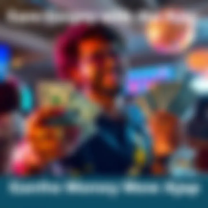 A person celebrating with cash in hand, looking excited about recent app wins