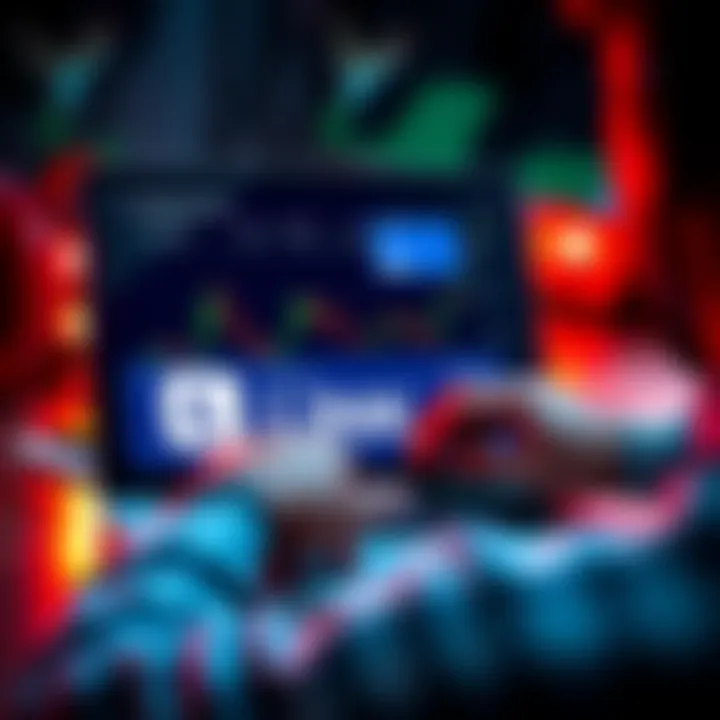 Earning Money with LINK A person looking at a laptop screen showing financial graphs and LINK logo, indicating potential earnings.