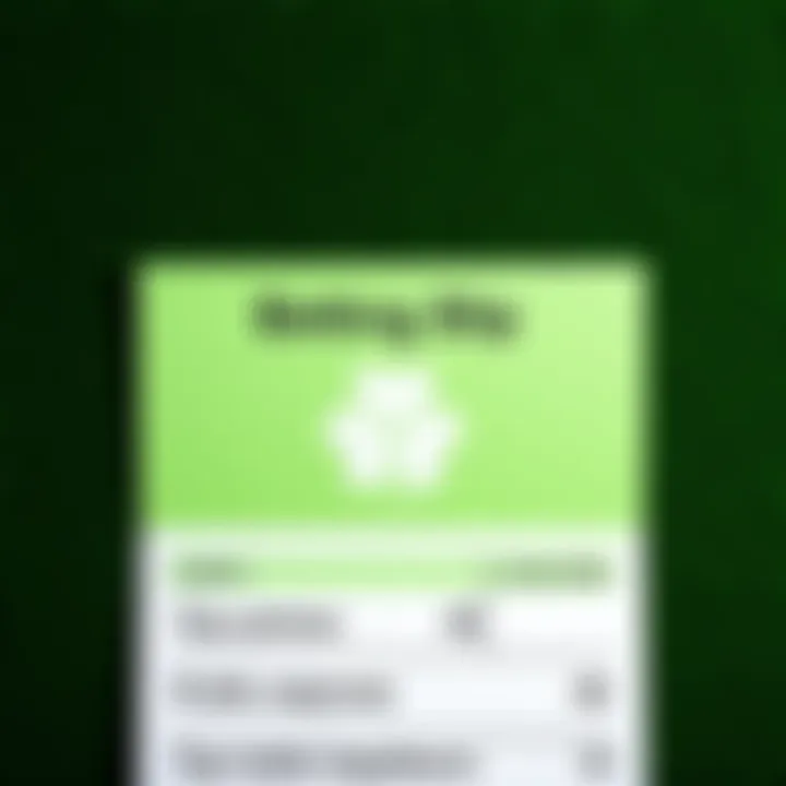 Easy Betting Slip A simple and clear betting slip with a green background, symbolizing luck and success in betting, with four highlighted tips for increasing chances of winning.