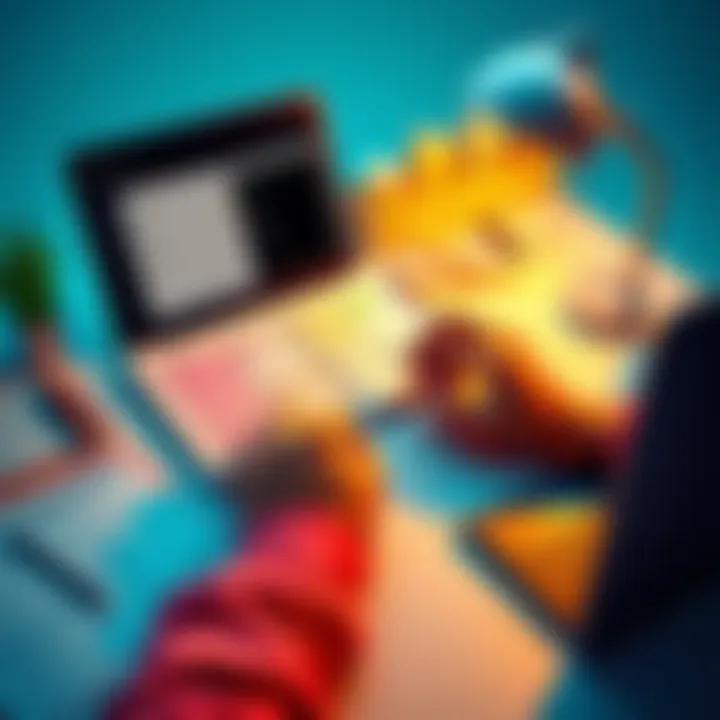 A person organizing their tasks on a planner and laptop, demonstrating productivity strategies.