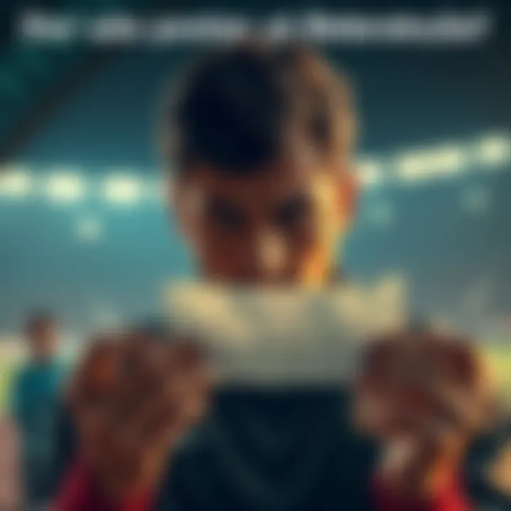Emotion of Doubt in Sports Betting Person looking worried while holding a betting slip, symbolizing regret before a sports game