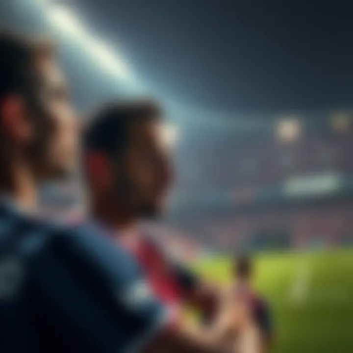 A tense moment during a football game with players on the field, capturing the highs and lows of betting outcomes.