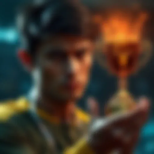 A person looking disappointed while holding a trophy that is just out of reach, symbolizing lost opportunities.