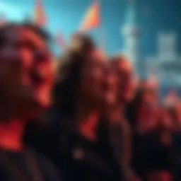 People expressing intense emotions during events at the Castle