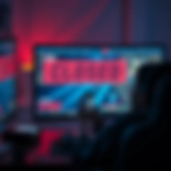 A sad player looking at a closed gaming platform on their computer screen, reflecting the loss of income opportunities from online games in developing countries.