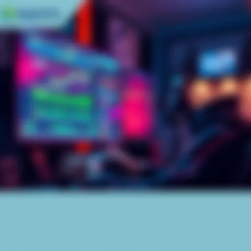A person analyzing esports betting odds on a computer with a game controller and charts around them