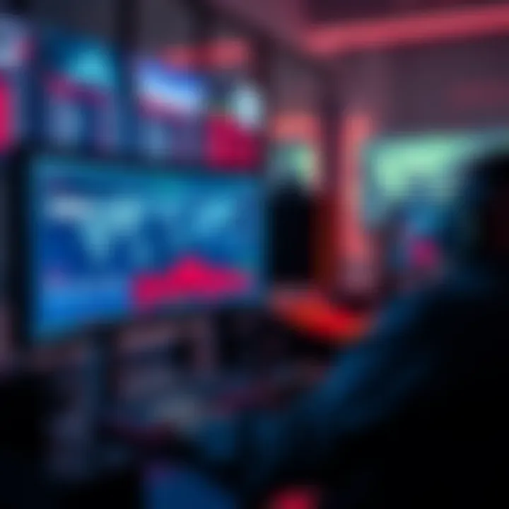 Esports Betting Tips A person analyzing esports statistics and betting odds on a computer