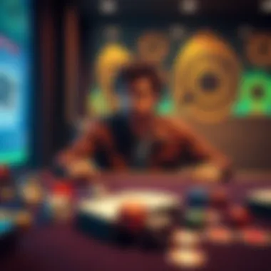 Essential Gaming Rules A person sitting at a table with various gaming dice and cards, looking thoughtfully while considering limits on gambling.