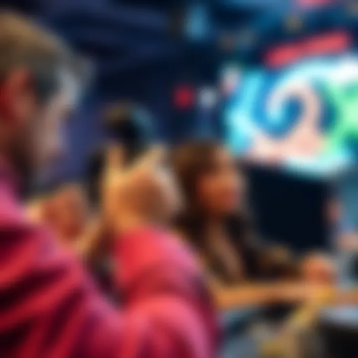 Ethan Klein zooming in with a camera on Anisa Jomha at a live poker event