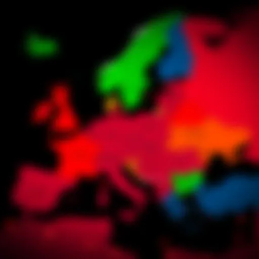 Map of Europe highlighting countries favorable for online poker players, showcasing regulations and low fees.