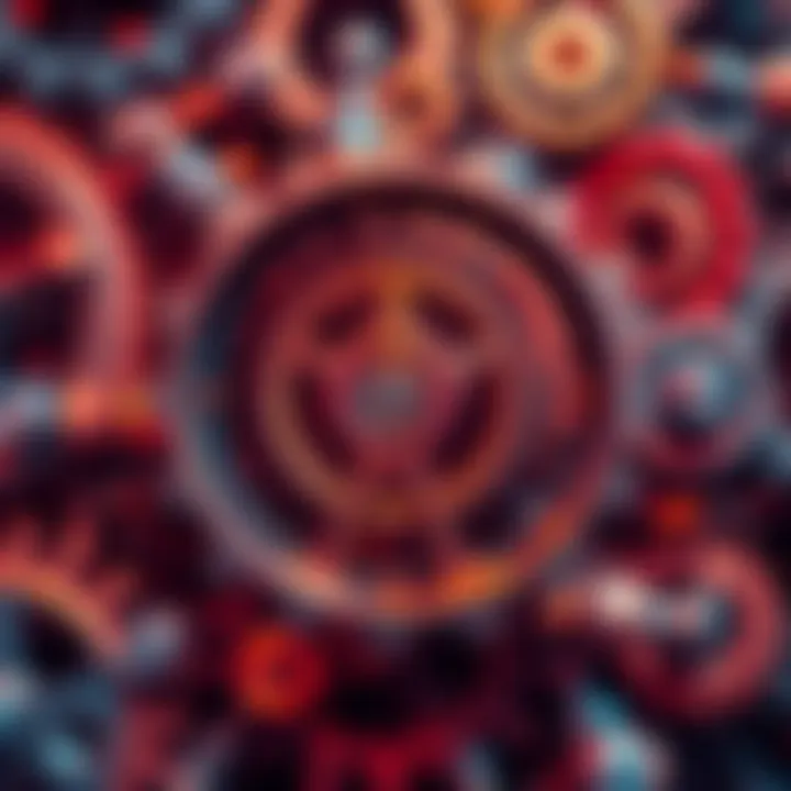 Everything in One Concept A visual representation of the 'everything in one' trend showing interconnected gears symbolizing collaboration and creativity across various sectors.