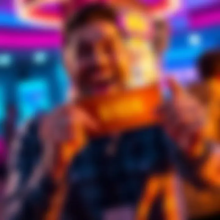 A smiling person joyfully showing a small prize of $1 from a 100X game