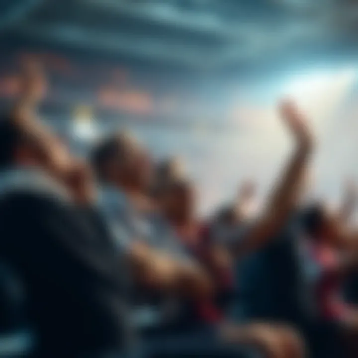A group of enthusiastic sports fans cheering with joy while placing bets on their favorite game