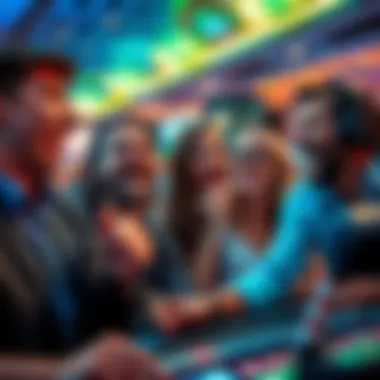 Group of happy high rollers playing games at Spinbet casino