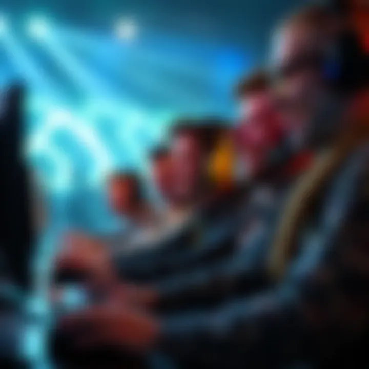 A group of players enjoying a thrilling video game session, showcasing joy and victory as they play together.