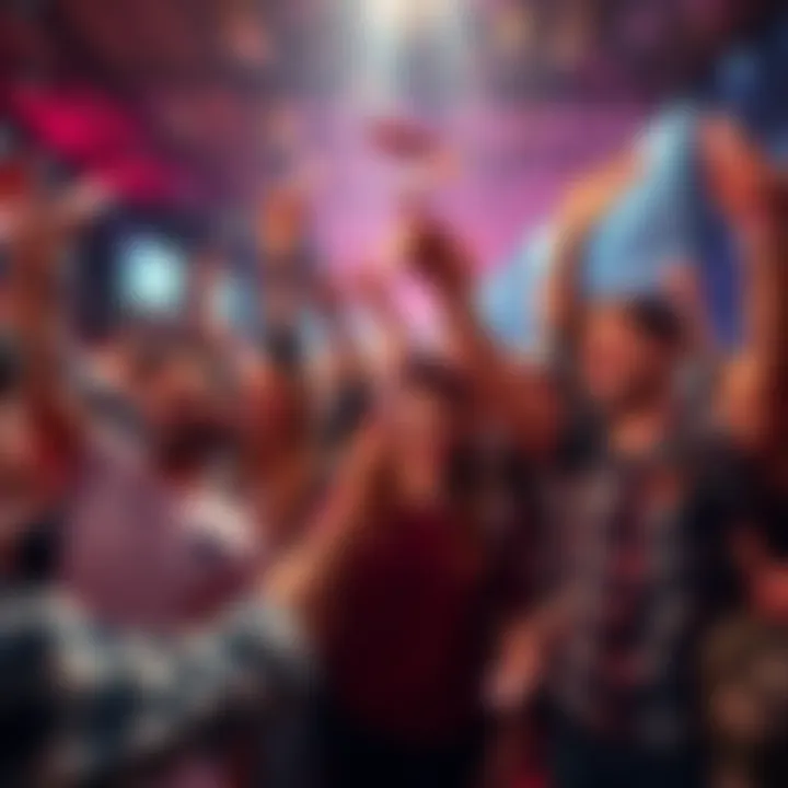 A lively scene of people celebrating their betting wins, with cash and betting slips in hand, showcasing excitement and good luck.