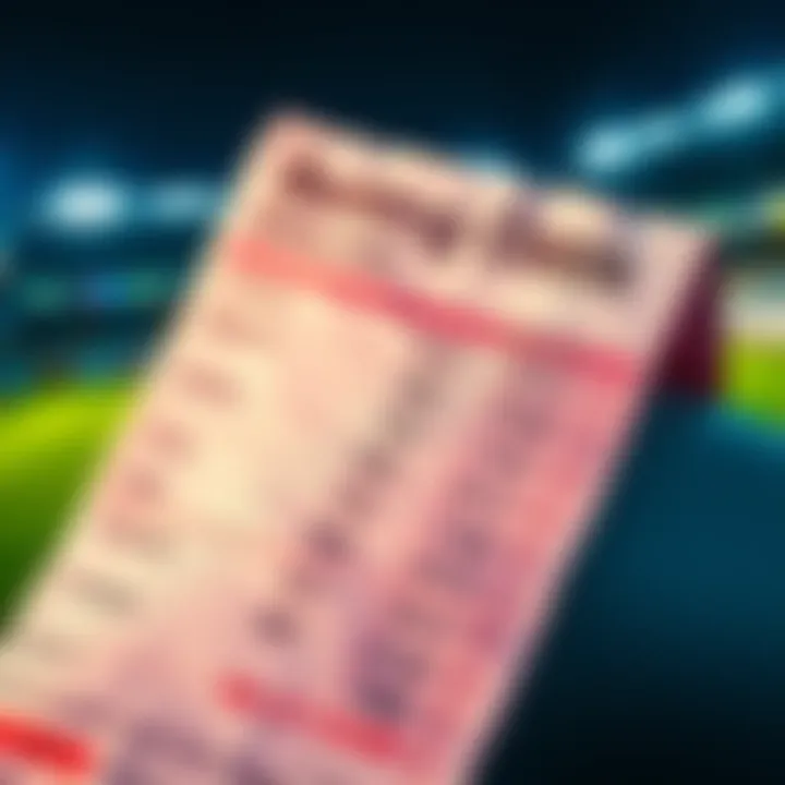 Exciting Betting Odds A close-up of a betting slip showing various odds for quarter-final matches