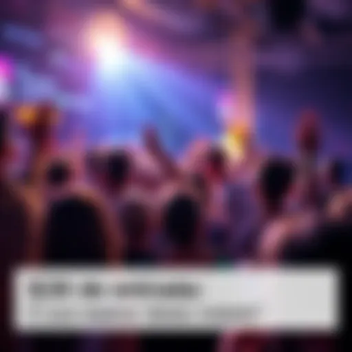 People gathered at a lively event, excited for surprises and fun activities after buying their tickets.