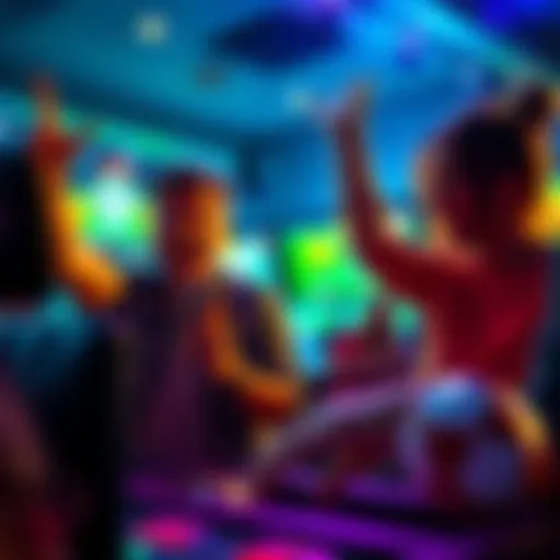 Two people excitedly playing and placing bets on games, celebrating their potential luck and victories.