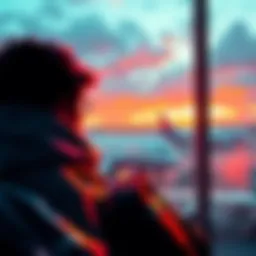 Exciting Moment at LAS Airport A traveler looks out the window at LAS airport, feeling the thrill of an upcoming flight.