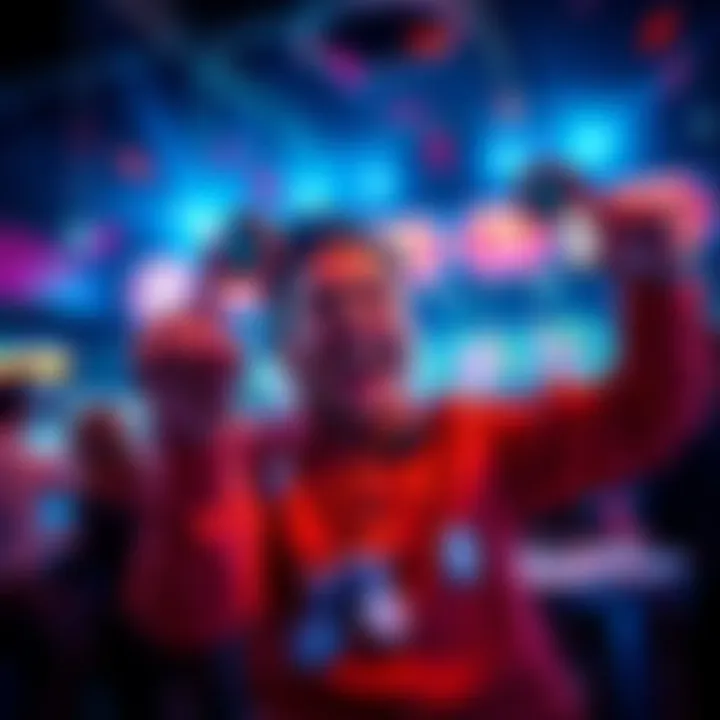 A person celebrating a win with money and chips after a night of successful betting