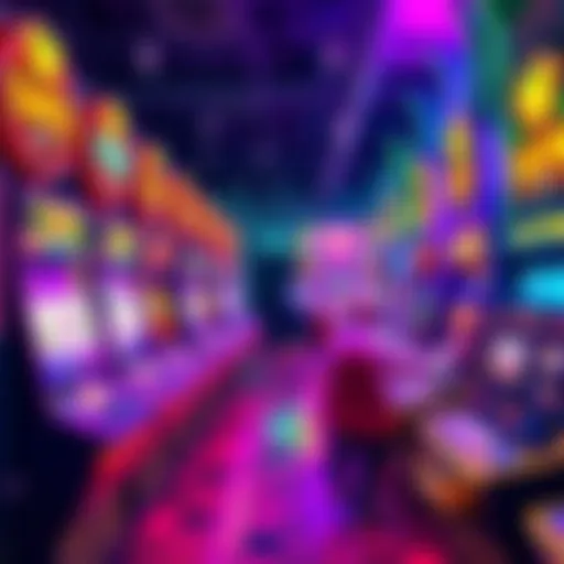 A colorful display of various slot machines with bright lights and themes, inviting new players to try their luck.