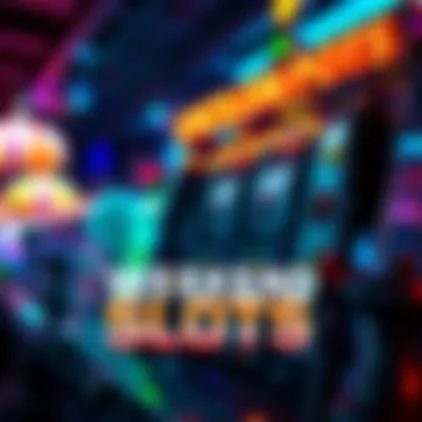 Exciting Weekend Slots A colorful slot machine with spinning reels and bright lights, symbolizing a fun gaming experience.