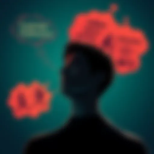 Exploring Personal Preferences A person reflecting on their likes and dislikes with thought bubbles showing various interests and activities.