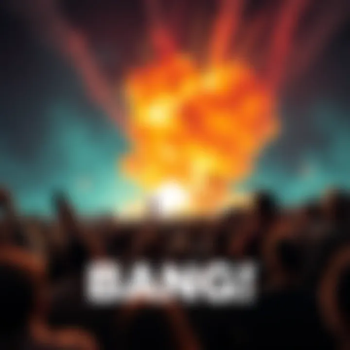 Explosive Event in 2025 Crowd reacting to a loud explosion with excitement and curiosity in 2025