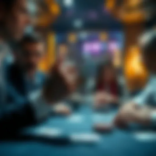 A player reveals an exposed card during a card game, showing surprise among other players.