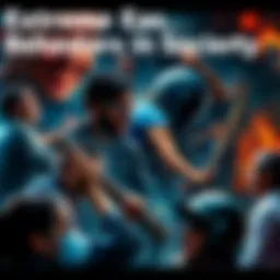 A collage showing various extreme behaviors in urban settings, highlighting moments of aggression and conflict among people, illustrating the harsh reality of modern life.